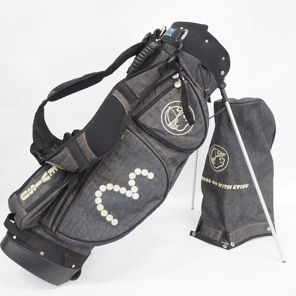実際に弊社で買取させて頂いたEVISU GOLF/エヴィスゴルフ/エビス デニム 8分割 スタンド式キャディバッグ