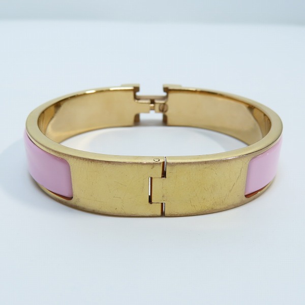 実際に弊社で買取させて頂いたHERMES/エルメス クリックH バングル/ブレスレット ゴールド×ピンクの画像 3枚目