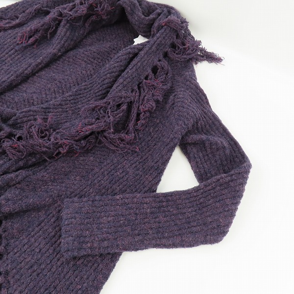 実際に弊社で買取させて頂いた【未使用】NO ID./ノーアイディー ケーブルニット 3WAY フリンジガウン 453010-578K/ONEの画像 6枚目