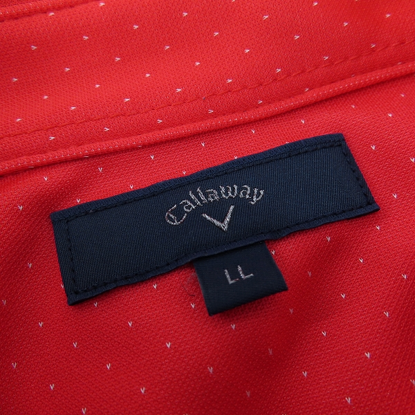実際に弊社で買取させて頂いたCallaway/キャロウェイ ゴルフ ドット柄 ポロシャツ /LL の画像 2枚目