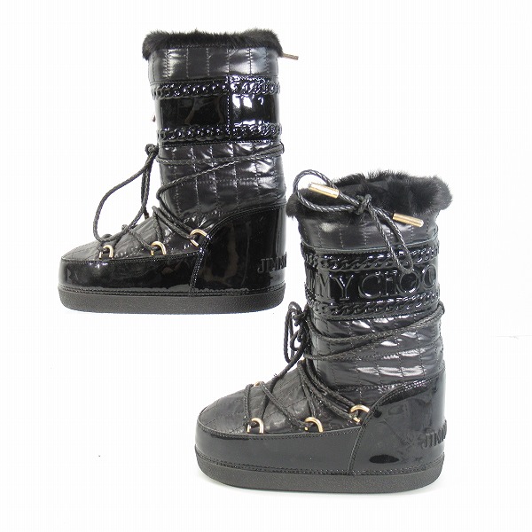 実際に弊社で買取させて頂いたJIMMY CHOO×MOON BOOT/ジミーチュウ×ムーンブーツ スノーブーツ 35/37の画像 3枚目