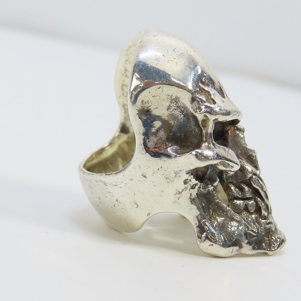 実際に弊社で買取させて頂いたCRAZY PIG DESIGNS/クレイジーピッグ PSYCHO S.O.B. SKULL RING サイコソブスカル リング/18.5-19.5号の画像 3枚目