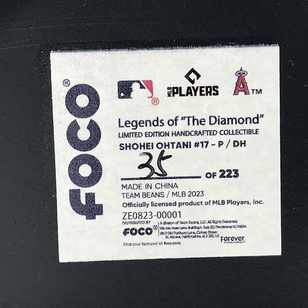 実際に弊社で買取させて頂いたFOCO PLAYER BOBBLE ボブルヘッド ロサンゼルス・エンゼルス  大谷翔平 20 Home Run 100 Strikeout Dual 首振り フィギュアの画像 7枚目