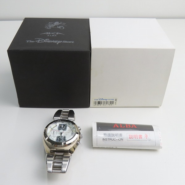 実際に弊社で買取させて頂いたSEIKO/セイコー ALBA AKA/アルバ  Disney/ディズニー ミッキーマウス V657-6160【動作未確認】の画像 7枚目
