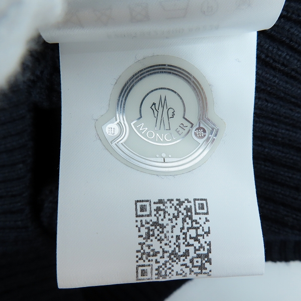実際に弊社で買取させて頂いた【JPタグ】MONCLER/モンクレール MAGLIONE TRICOT CARDIGAN 羊毛 カーディガン E20919423400 ネイビー XLの画像 5枚目
