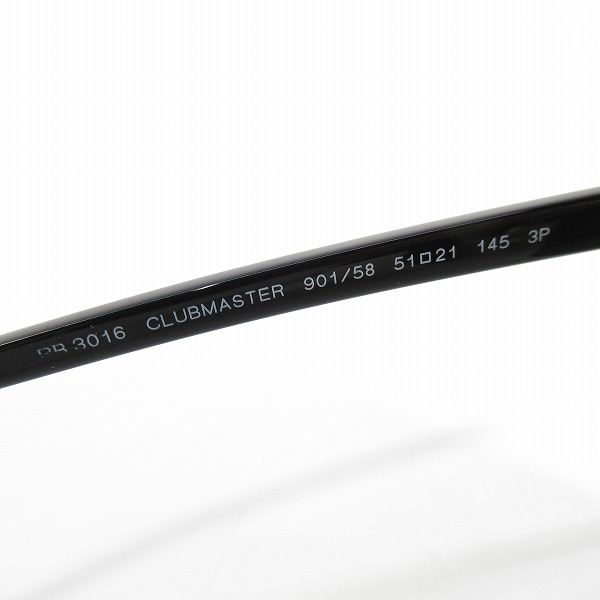 実際に弊社で買取させて頂いたRay-Ban/レイバン CLUB MASTER/クラブマスター 偏光レンズ サングラス/アイウェア RB3016 901/58の画像 4枚目