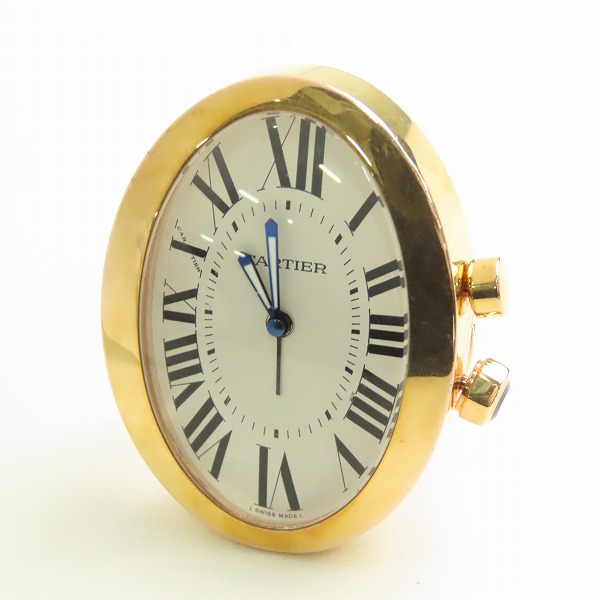 実際に弊社で買取させて頂いたCartier/カルティエ ベニュワール クオーツ 置時計【動作未確認】