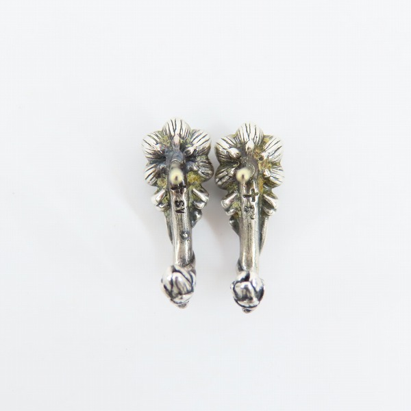 実際に弊社で買取させて頂いた【ギャラ付き】KONRON/コンロン ピアス フラワー ブラウンダイヤの画像 4枚目