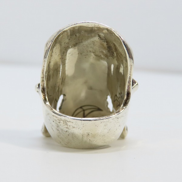 実際に弊社で買取させて頂いたCRAZY PIG DESIGNS/クレイジーピッグ PSYCHO S.O.B. SKULL RING サイコソブスカル リング/18.5-19.5号の画像 4枚目