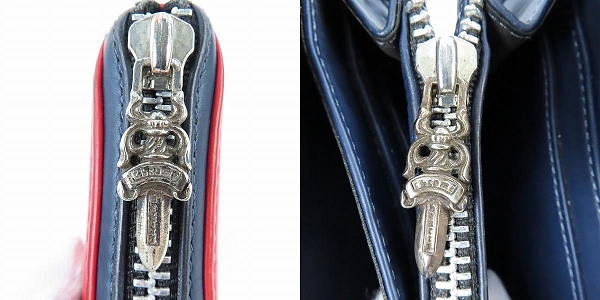 実際に弊社で買取させて頂いた【インボイス原本】CHROME HEARTS/クロムハーツ REC F 3PTCH/REC-F ZIP 3セメタリークロスパッチ ウォレット  レッドの画像 6枚目