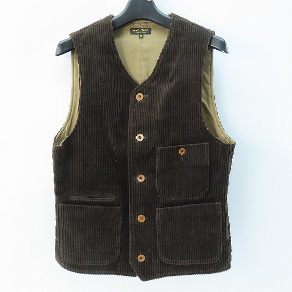 実際に弊社で買取させて頂いたA VONTADE/アボンタージ コーデュロイ ベスト S