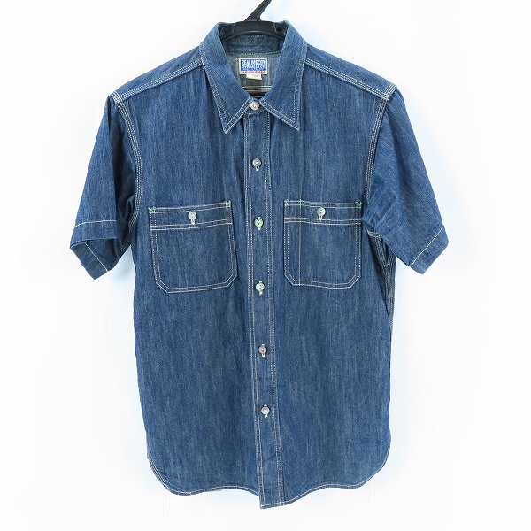 実際に弊社で買取させて頂いたTHE REAL McCOY’S/リアルマッコイズ REAL McCOY OVERALL CO. デニムワークシャツ/14