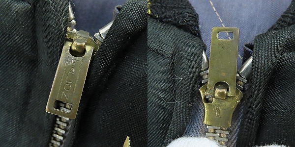 実際に弊社で買取させて頂いた【難有/ノーブランド扱い】40~50S/ヴィンテージ/ビンテージ ピンロック 片ツメ式/TALONジップ スカジャンの画像 4枚目