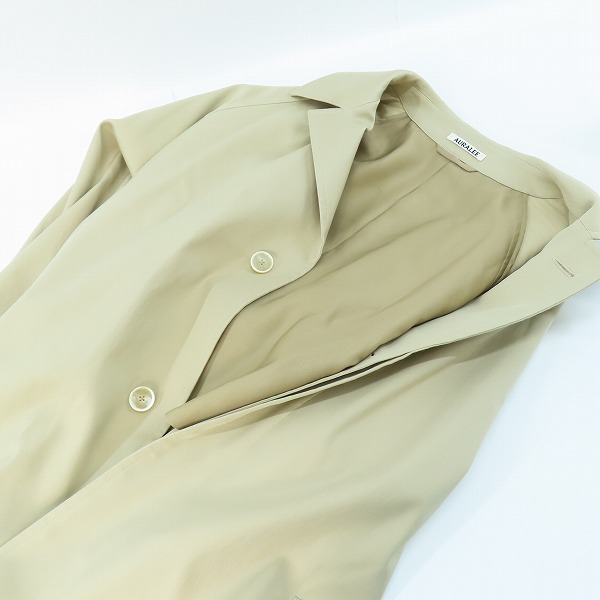 実際に弊社で買取させて頂いたAURALEE/オーラリー 22SS WASHED FINX CHAMBRAY SOUTIEN/ステンカラーコート A22SC01FR/3の画像 5枚目