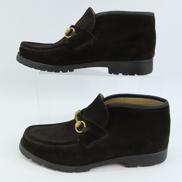実際に弊社で買取させて頂いたGUCCI/グッチ ホースビット スウェードローファーシューズ 114 0067/42.5Eの画像 3枚目