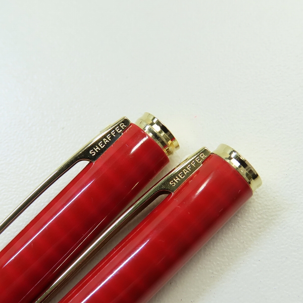 実際に弊社で買取させて頂いたSHEAFFER/シェーファー 回転式 ボールペン/シャープペンシル 2点セット レザーケース付きの画像 2枚目