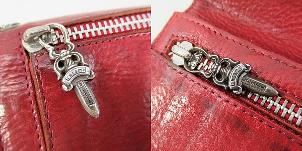 実際に弊社で買取させて頂いた【インボイス原本】CHROME HEARTS/クロムハーツ WAVE/ウェーブウォレット クロスボタン/長財布の画像 6枚目