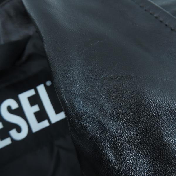 実際に弊社で買取させて頂いたDIESEL/ディーゼル  ラムレザー ダブルライダース ジャケット L-GARRETT-R/Mの画像 4枚目
