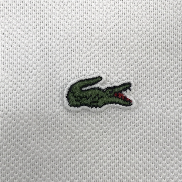 実際に弊社で買取させて頂いたLACOSTE/ラコステ 鹿の子地 ロングスリーブTシャツ ホワイト TH074EL /Lの画像 4枚目