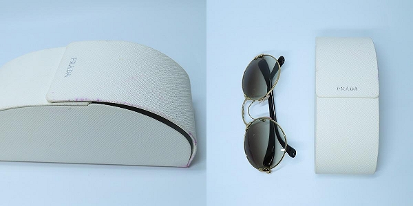 実際に弊社で買取させて頂いたPRADA/プラダ ラウンド型/ウェーブテンプル サングラス SPR55T の画像 9枚目