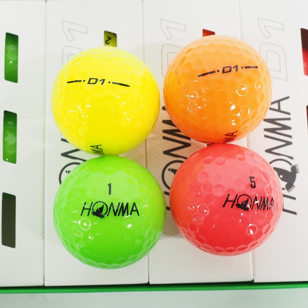 実際に弊社で買取させて頂いた【未使用】HONMA/ホンマ D1 DYNAMIC DISTANCE ゴルフボール ホワイト・マルチカラー 計2ダースの画像 2枚目