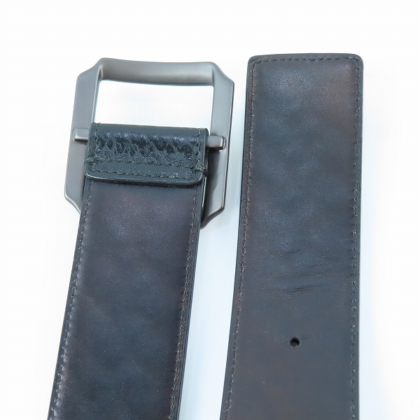 実際に弊社で買取させて頂いたBOTTEGA VENETA/ボッテガヴェネタ イントレチャート レザーベルト 95cm/38inの画像 2枚目