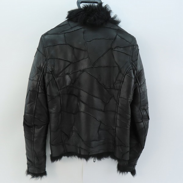 実際に弊社で買取させて頂いたNO ID./ノーアイディ THE BLACK SENSE MARKET トスカーナムートン ライダースジャケット/1の画像 1枚目