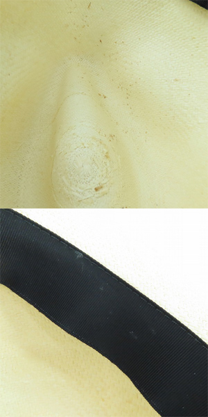 実際に弊社で買取させて頂いたBorsalino ボルサリーノ パナマハット 天然草/57の画像 9枚目