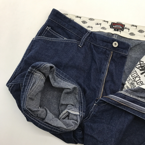 実際に弊社で買取させて頂いたSTUSSY×DICKIES/ステューシー × デッキーズ デニムショートパンツ/ハーフパンツ DI-ST-14SS02M/36の画像 5枚目