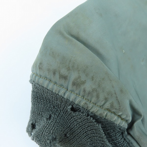 実際に弊社で買取させて頂いたU.S.AIR FORCE/エアフォース BLUE ANCHOR OVERALL CO,INC/CROWNジッパー/ヴィンテージ L-2Bフライトジャケット XLの画像 7枚目
