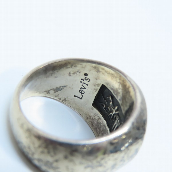 実際に弊社で買取させて頂いたLevi's/リーバイス ストーン付き シルバー ロゴリング 19号の画像 6枚目