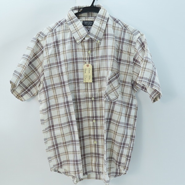 実際に弊社で買取させて頂いた【未使用】 SUGAR CANE/シュガーケーン パナマチェック柄  ボタン シャツ オフホワイト SC38448/M