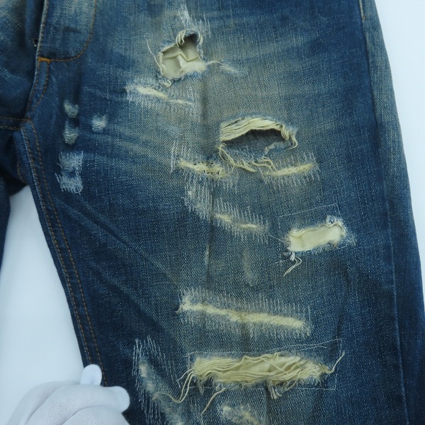 実際に弊社で買取させて頂いたDOLCE&GABBANA/ドルチェ&ガッバーナ 16GREEN メタルロゴプレート ダメージ加工 デニム パンツ/ジーンズ G3FBCP/G8I29/48の画像 8枚目