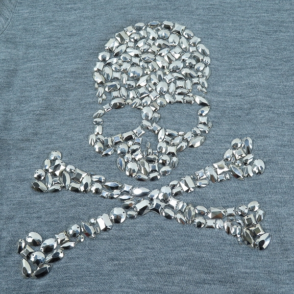 実際に弊社で買取させて頂いた【未使用】mastermind JAPAN/マスターマインドジャパン ビジュースカル 半袖スウェット MW-SW05-32-1/Lの画像 5枚目