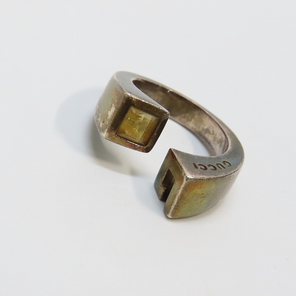 実際に弊社で買取させて頂いたGUCCI/グッチ Gマーク/ストーン リング/指輪 10号