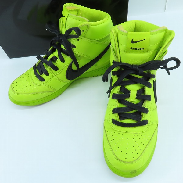実際に弊社で買取させて頂いたNIKE×AMBUSH/ナイキ×アンブッシュ DUNK HIGH/ダンクハイ フラッシュライム CU7544-300/27.0