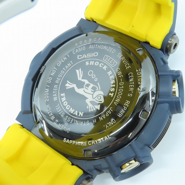 実際に弊社で買取させて頂いたG-SHOCK/Gショック MASTER OF G FROGMAN/マスターオブG フロッグマン マスターインネイビーブルー GWF-D1000NV-2JFの画像 4枚目