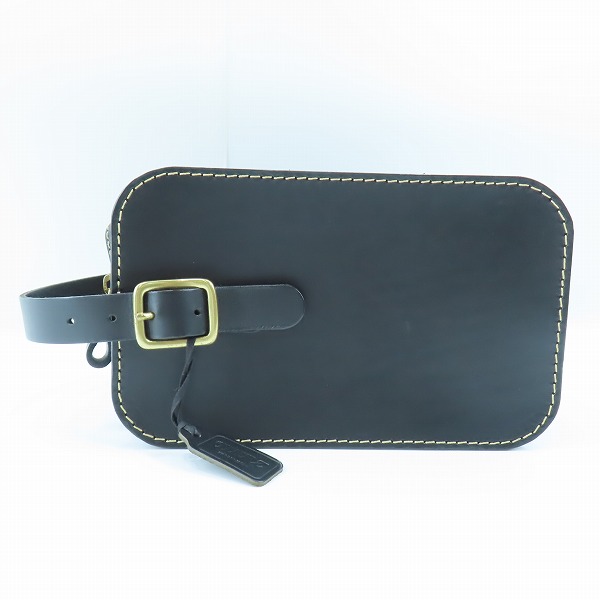 実際に弊社で買取させて頂いたHERZ/ヘルツ レザー セカンドバッグ/クラッチバッグ ブラックの画像 1枚目