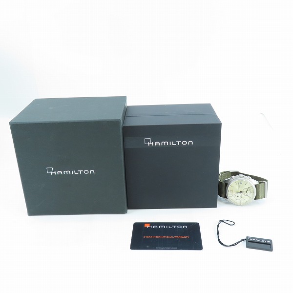 実際に弊社で買取させて頂いたHAMILTON/ハミルトン KHAKI/カーキ パイオニア クロノグラフ 腕時計 H765520の画像 8枚目