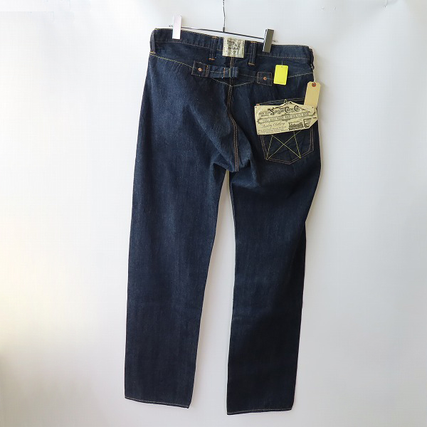 実際に弊社で買取させて頂いた【未使用】SUGAR CANE /シュガーケーン Lot003 片ポケ/シンチバック/ユニオンスター デニムパンツ SC40003A/W38L36の画像 1枚目