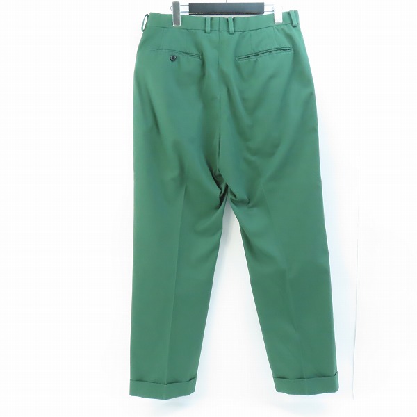 実際に弊社で買取させて頂いたWACKO MARIA×DORMEUIL/ワコマリア×ドーメル スラックスパンツ グリーン XLの画像 1枚目