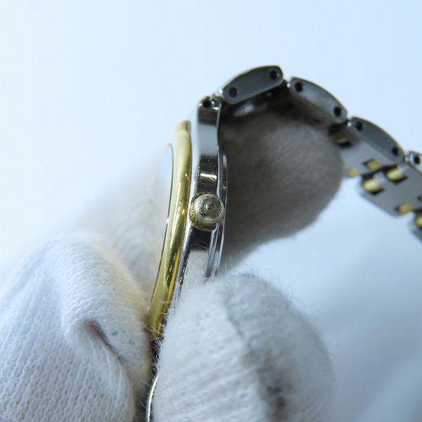 実際に弊社で買取させて頂いたOMEGA/オメガ DeVille デビル SS×YG クオーツ ゴールド文字盤 4260.13の画像 6枚目