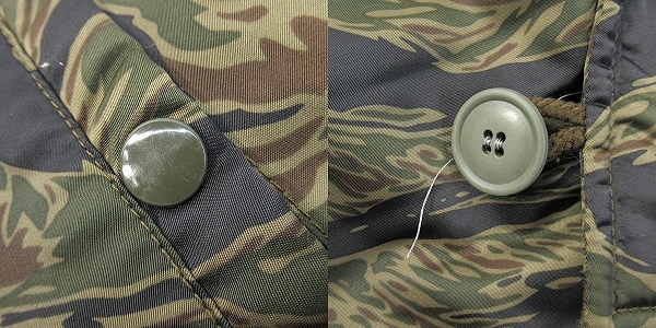 実際に弊社で買取させて頂いたHYSTERIC GLAMOUR/ヒステリックグラマー HG プリマロフト タイガーカモ N-3B ジャケット Mの画像 9枚目