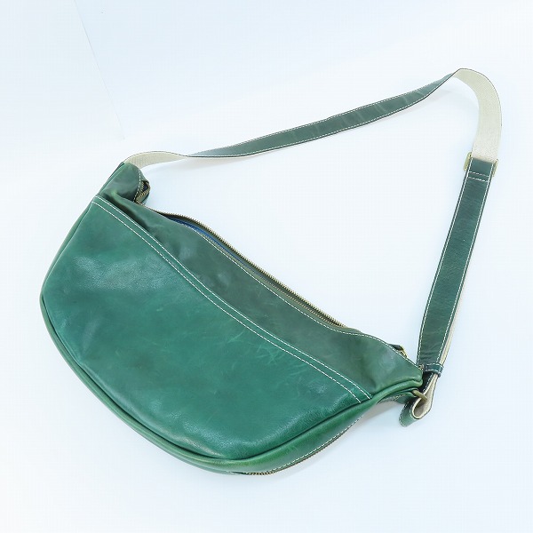 実際に弊社で買取させて頂いた土屋鞄/ツチヤカバン レザー/キャンバス ジップ ボディバッグ の画像 9枚目