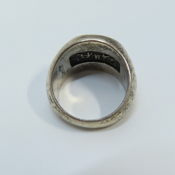 実際に弊社で買取させて頂いたLevi's/リーバイス ストーン付き シルバー ロゴリング 19号の画像 5枚目