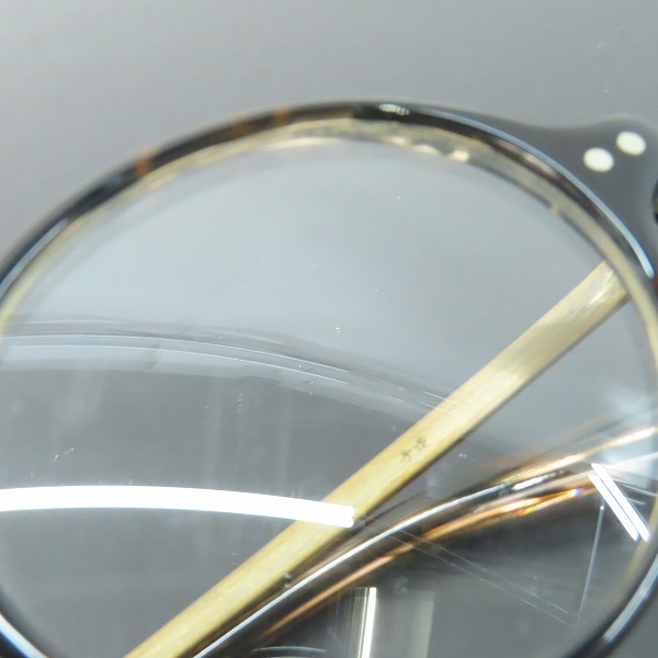 実際に弊社で買取させて頂いた金子眼鏡/カネコガンキョウ 井戸多美男作 メガネフレーム/アイウェア T448-5の画像 7枚目