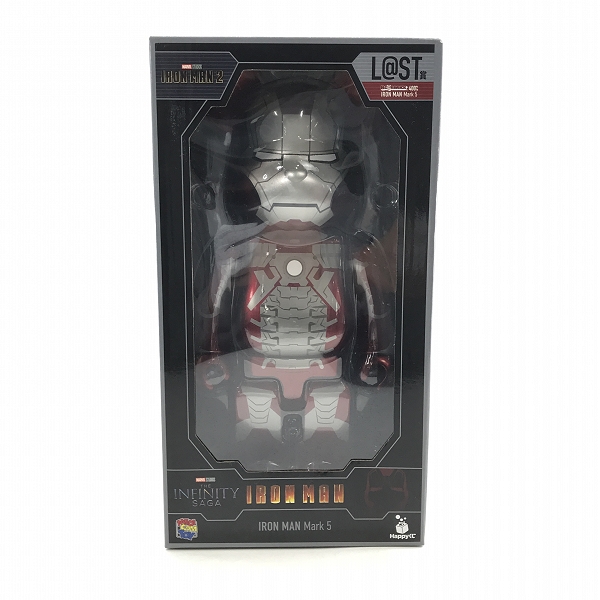 実際に弊社で買取させて頂いた【未開封】Happyくじ MARVEL Infinity SAGA IRON MAN L@ST賞 BE@RBRICK ベアブリック 400% アイアンマン マーク5
