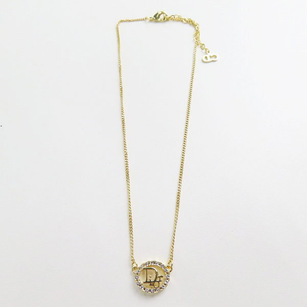 実際に弊社で買取させて頂いたChristian Dior/クリスチャンディオール ラウンド型 ラインストーン ネックレスの画像 6枚目