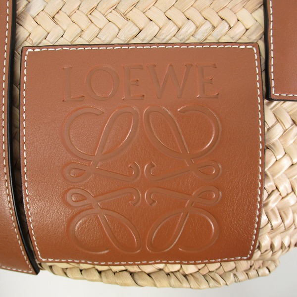 実際に弊社で買取させて頂いたLOEWE/ロエベ バスケットバッグ（ヤシの葉&カーフ）スモールの画像 3枚目