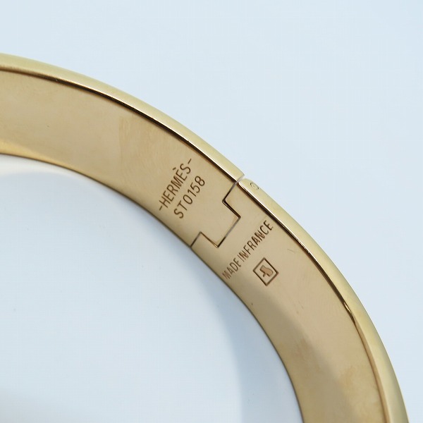 実際に弊社で買取させて頂いたHERMES/エルメス クリックH バングル/ブレスレット ゴールド×ピンクの画像 6枚目